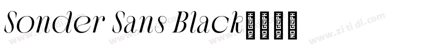 Sonder Sans Black字体转换
